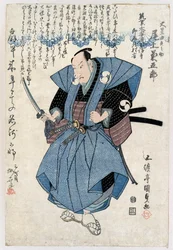 De acteur Onoe Kikugor? III in de rol van ?boshi Yuranosuke